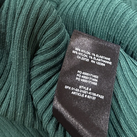 EUC Aritzia Babaton Sculpt Knit Tie-Back Longsleeve Mock Neck Ribbd Knit Sweater - Picture 4 of 12